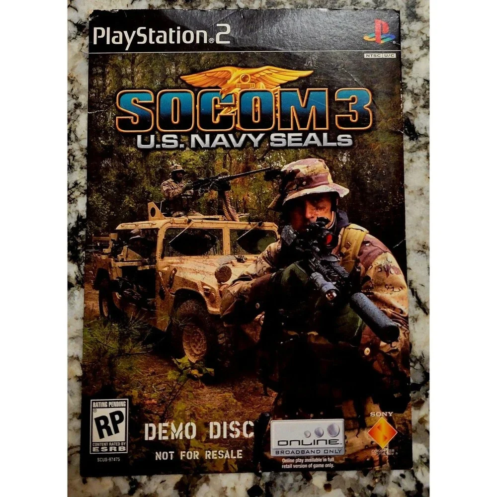 SONY PLAYSTATION 2 PS2: SOCOM 3 DEMO DISC NOT FOR RESALE, RP RATING PENDING